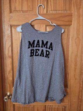 Classic Gray 'MAMA BEAR' Sleeveless Tank